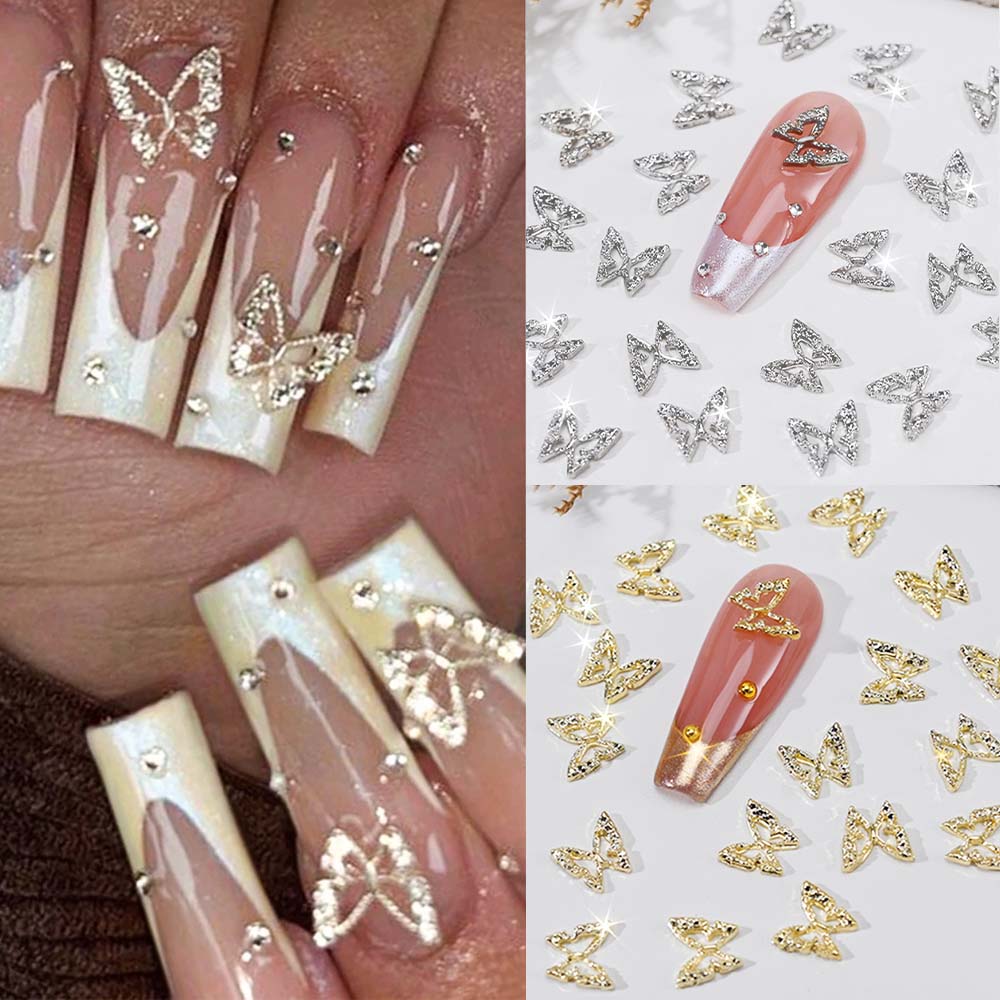 Nail Art Valentines Day - 20 stks 3D Prachtige Holle Vlinder