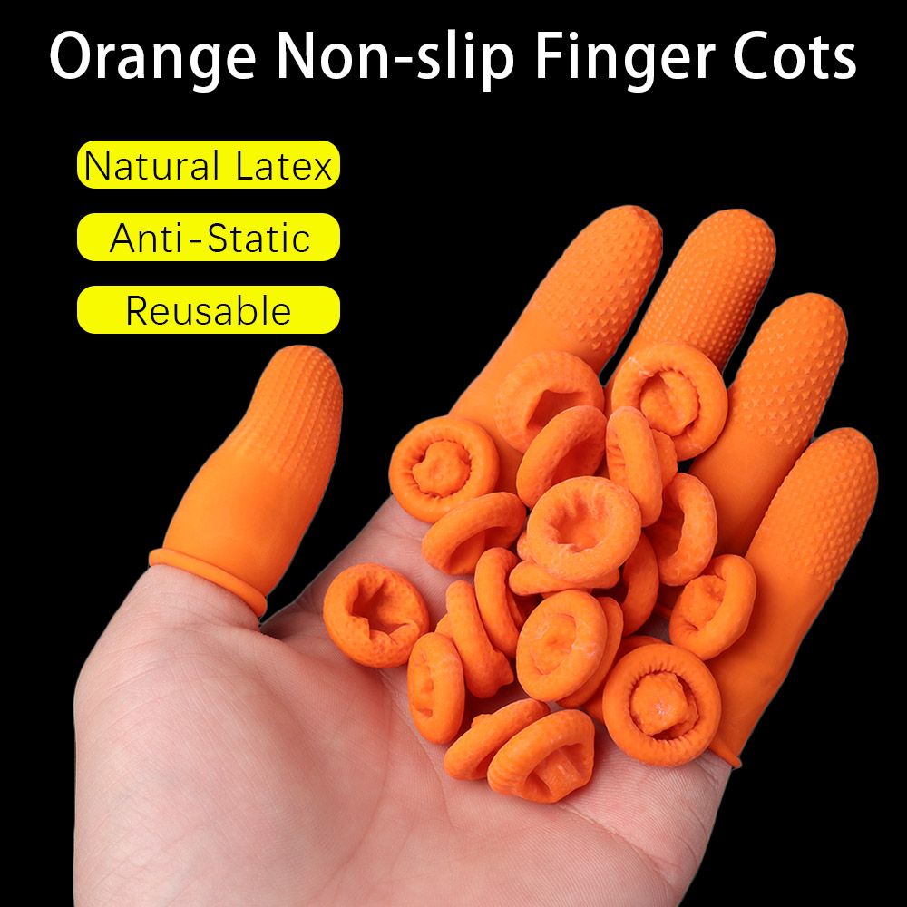 Nail Art Orange - 100 stuks herbruikbare beschermende vingerbeschermers voor