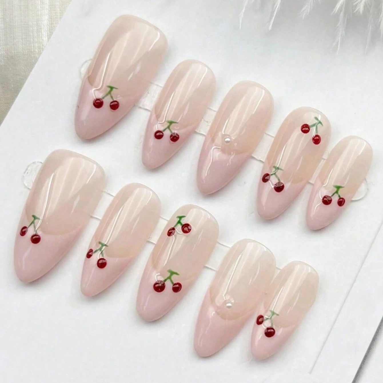 10 stuks medium amandelvormige - Nail Art Pink recensie en prijs