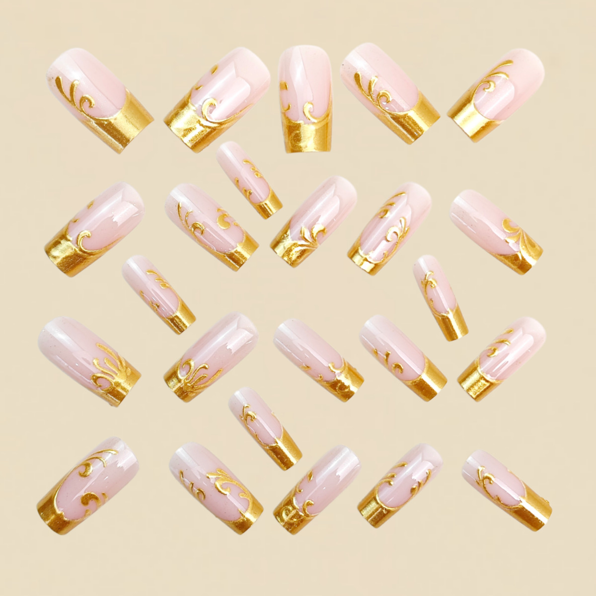 Middellange kunstnagels voor v - Nail Art Press On recensie en prijs